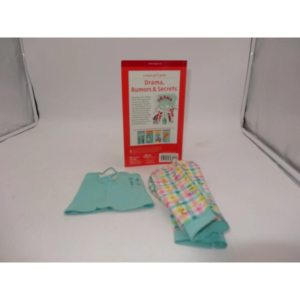 American Girl Doll Picnic Time Camisole Floral Plaid‎ Pants and Guide Book